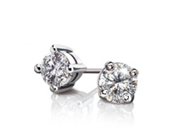 Solitaire Accent Earring