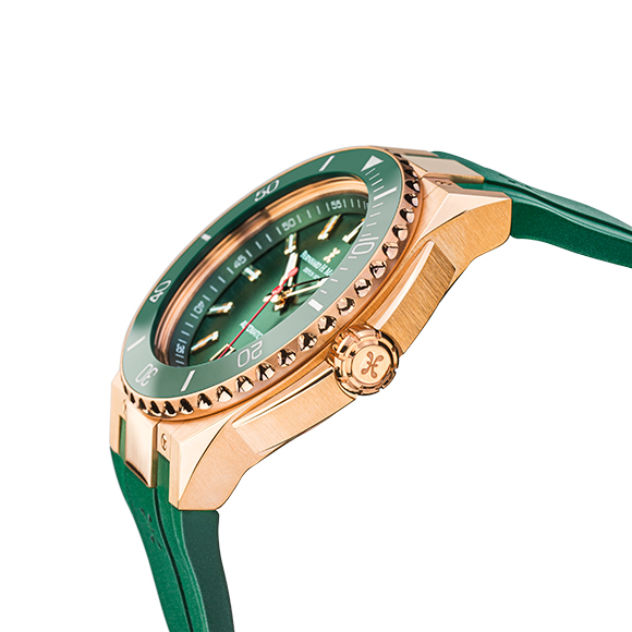 PowerMaster Rose Gold Watch-Green